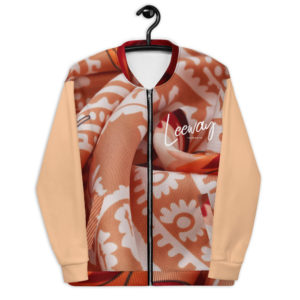 Coral Textile Bomber Jacket