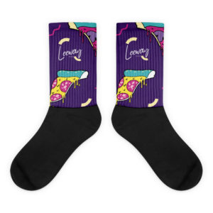 purple pizza Socks