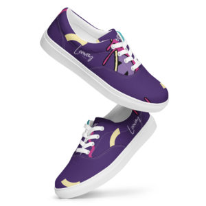 Men’s purple pizza canvas shoes
